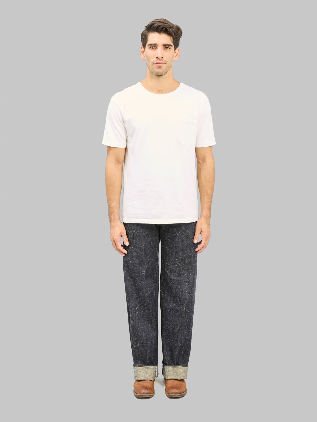 ONI Denim 222 NEP Super Wide Straight Jeans front look