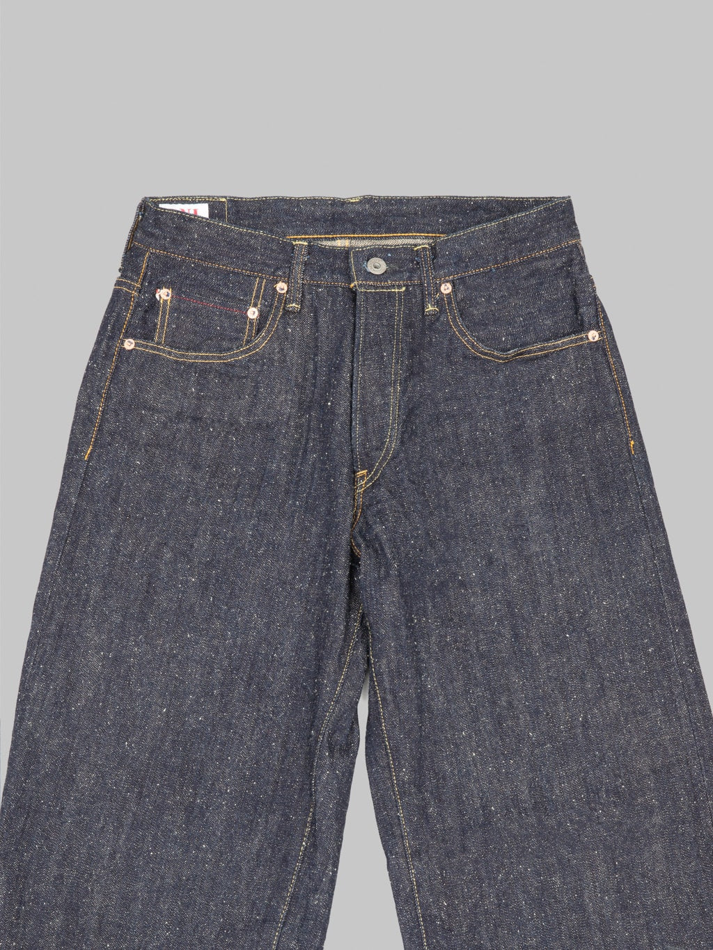 ONI Denim 222 NEP Super Wide Straight Jeans front details