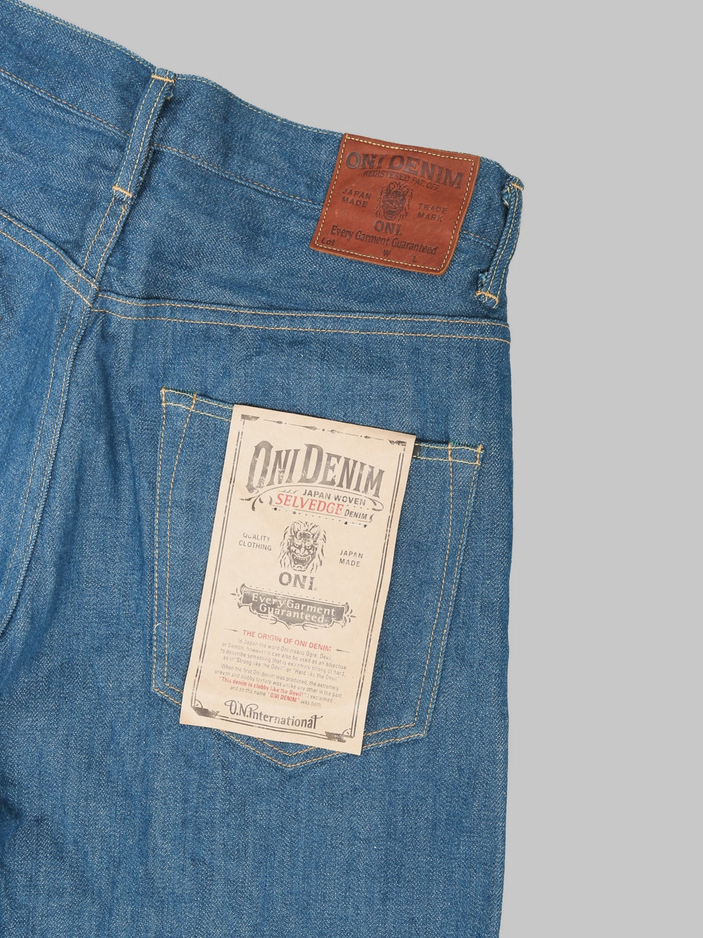 ONI Denim 222-OFBD 13.7oz Old Faded Blue Denim Super Wide Straight Jeans