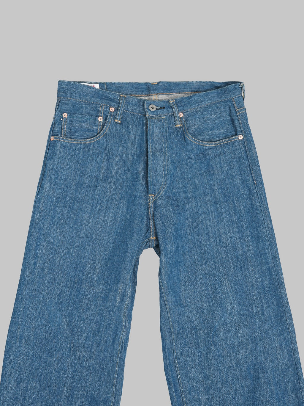 ONI Denim 222-OFBD 13.7oz Old Faded Blue Denim Super Wide Straight Jeans