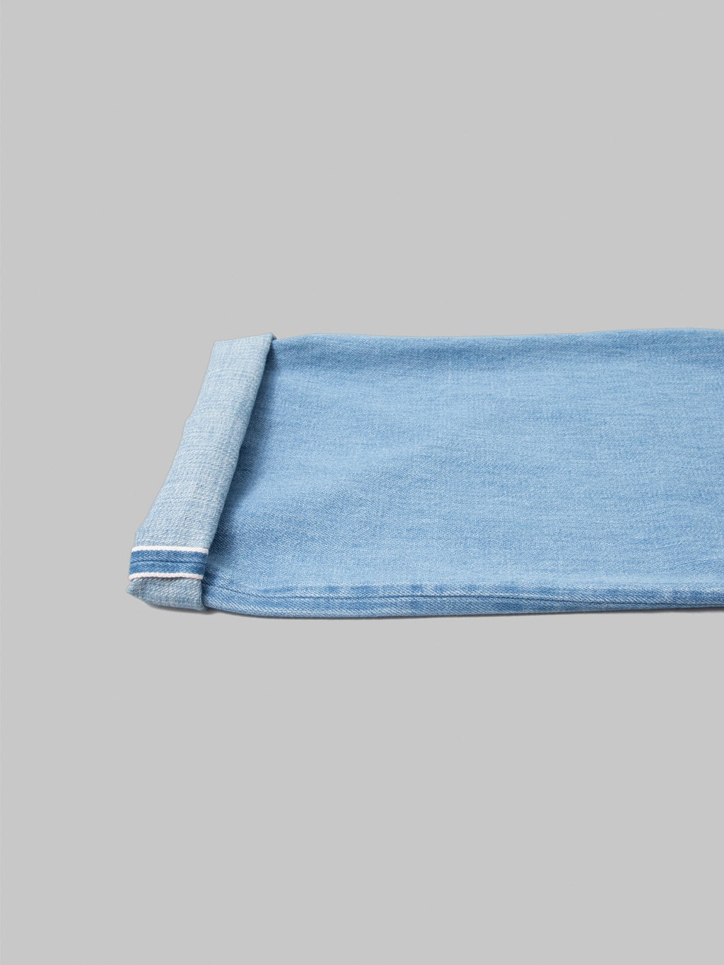 ONI Denim 222 Kiraku Bio Bleach 12oz Wide Straight Jeans weft