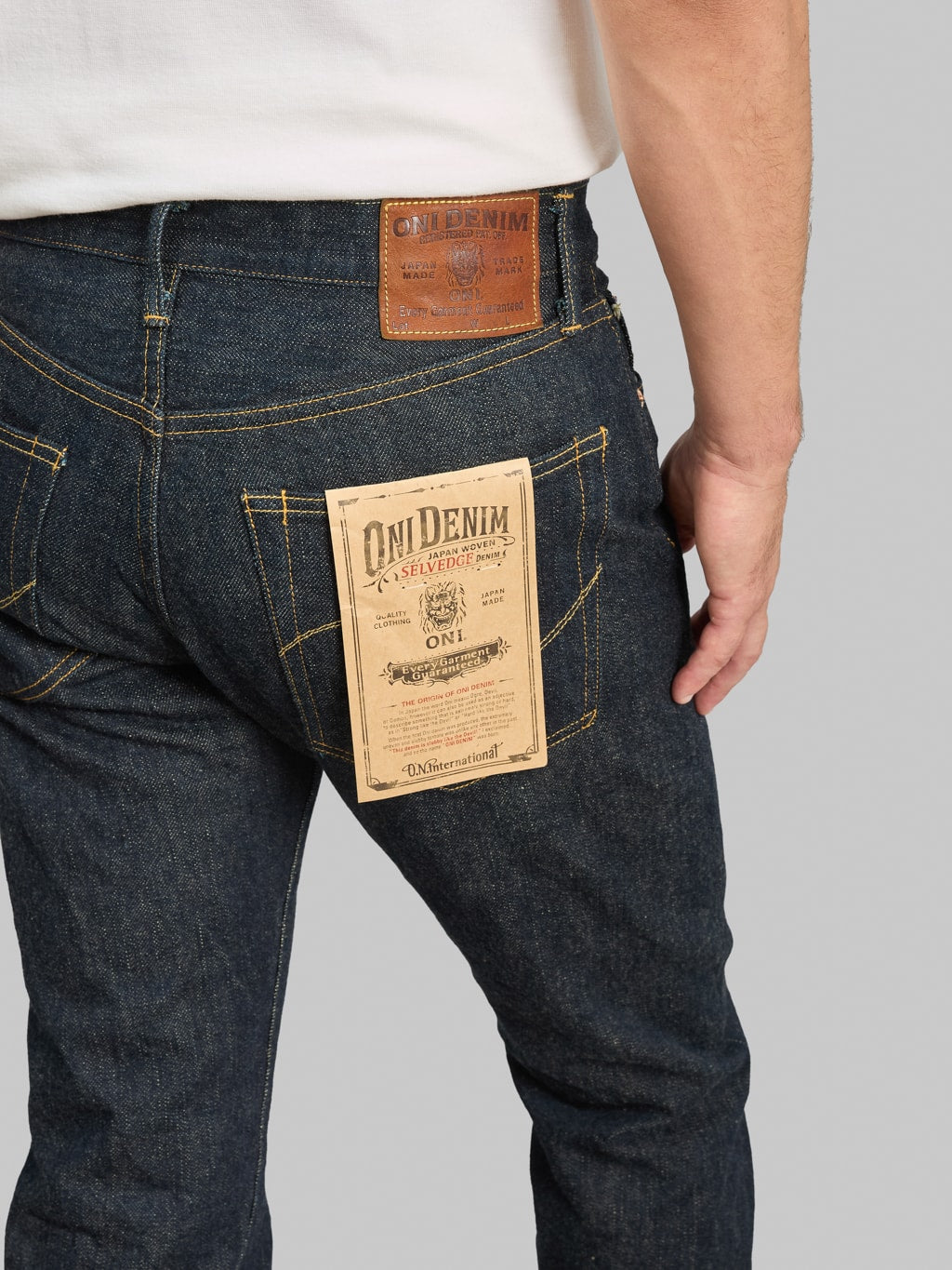 ONI Denim 246-GC15 15oz Greencast Denim Neat Straight Jeans