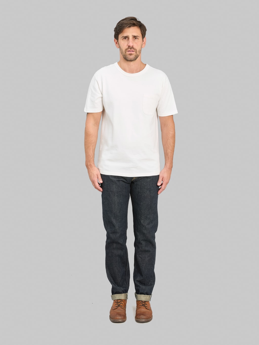 ONI Denim 246-GC15 15oz Greencast Denim Neat Straight Jeans