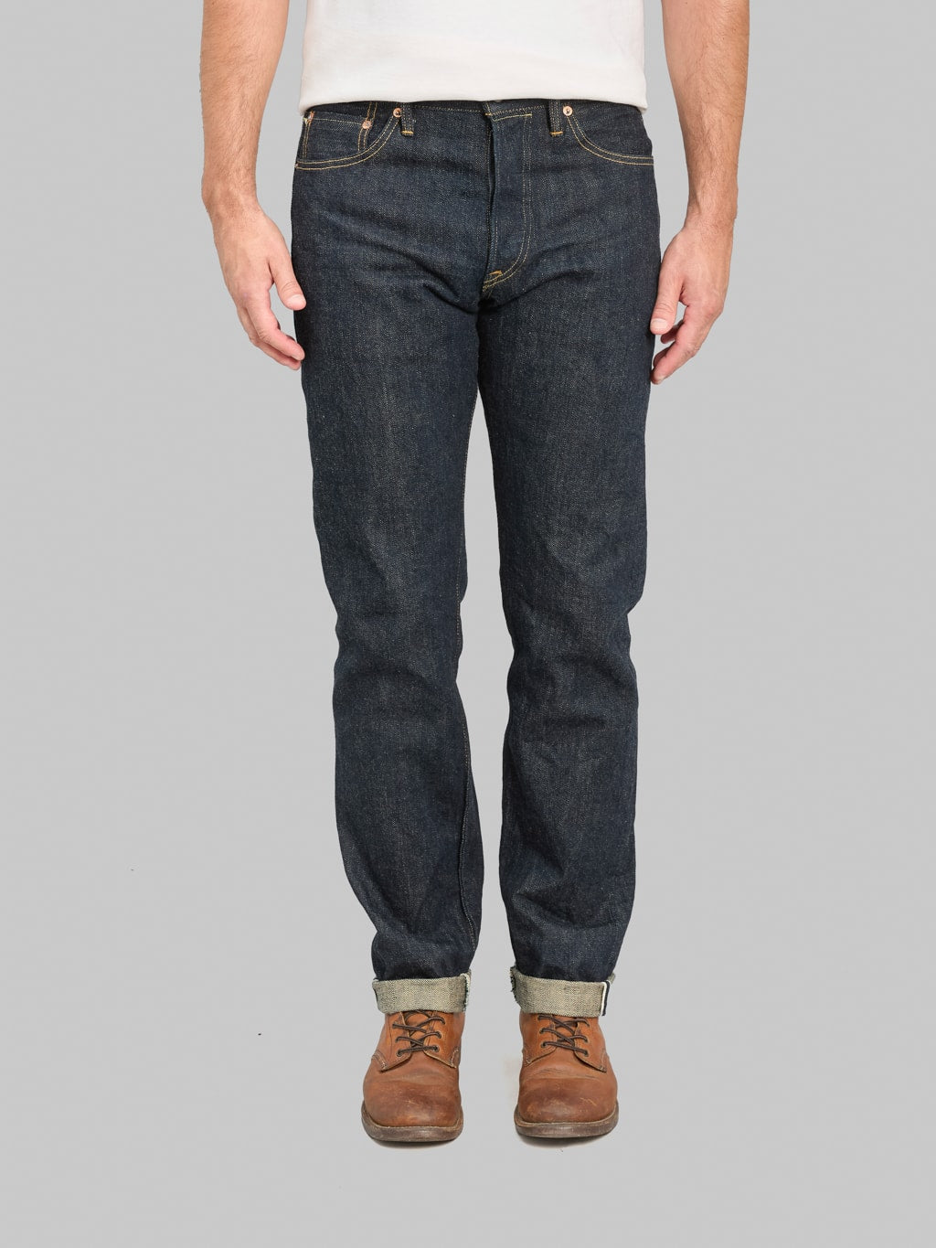 ONI Denim 246-GC15 15oz Greencast Denim Neat Straight Jeans