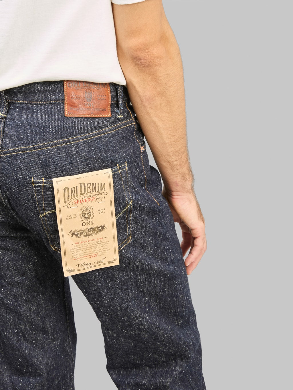 ONI Denim 266 NEP Relax Straight Jeans back pocket