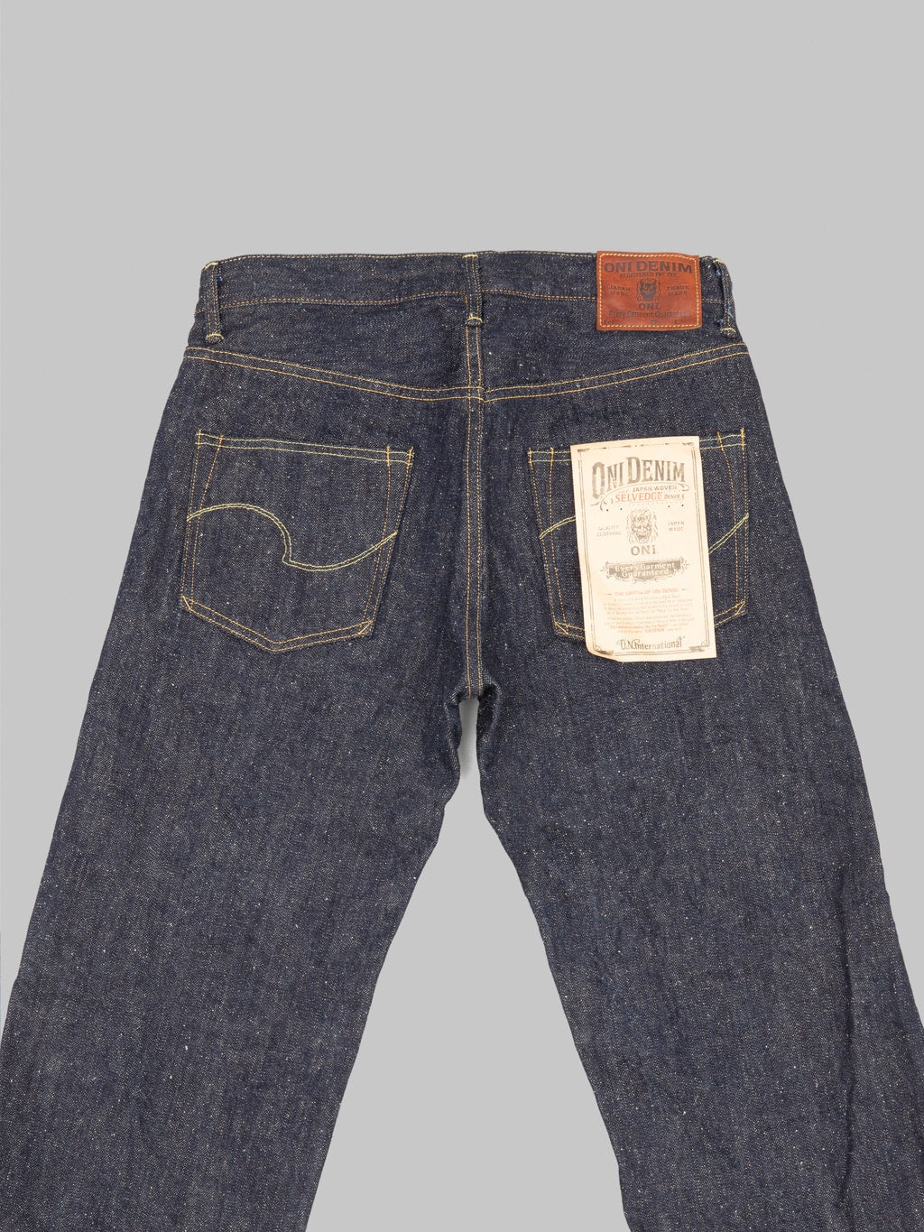 ONI Denim 266 NEP Relax Straight Jeans back details