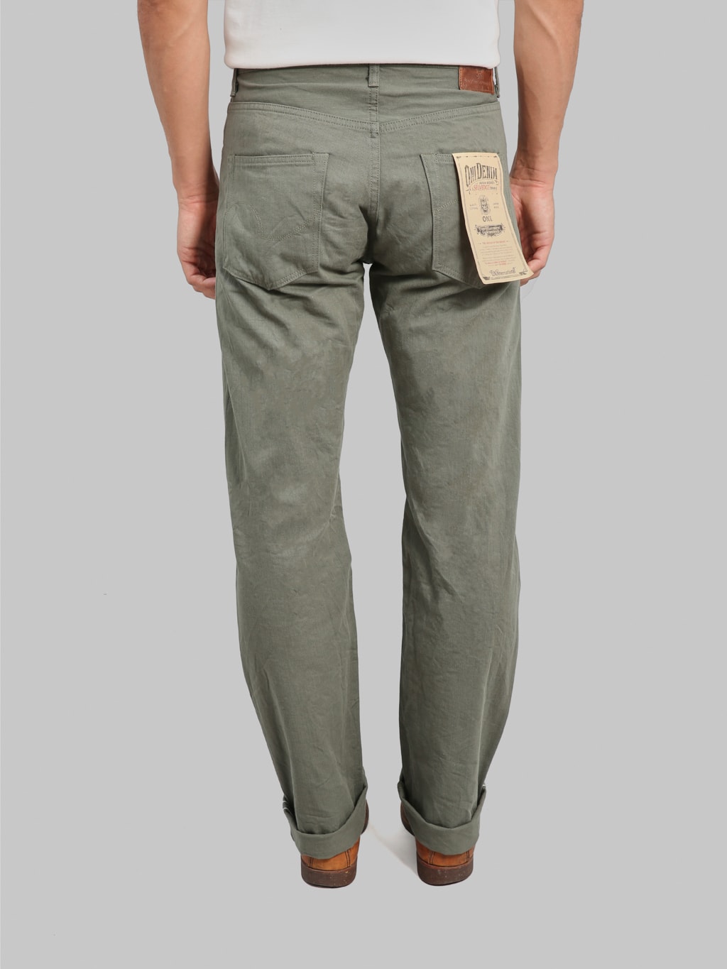 ONI 266SVC-GOL 8oz Selvedge Chino Trouser Light Olive