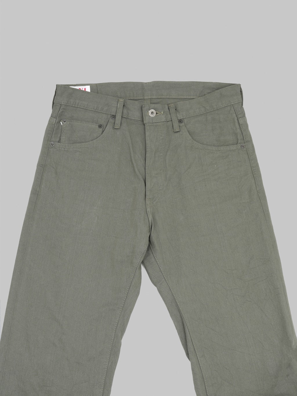 ONI 266SVC-GOL 8oz Selvedge Chino Trouser Light Olive