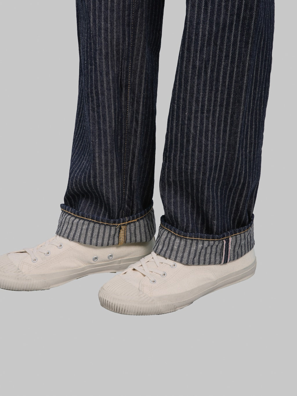 ONI Denim 266HJS 12oz Jacquard Striped Relax Straight Jeans selvedge