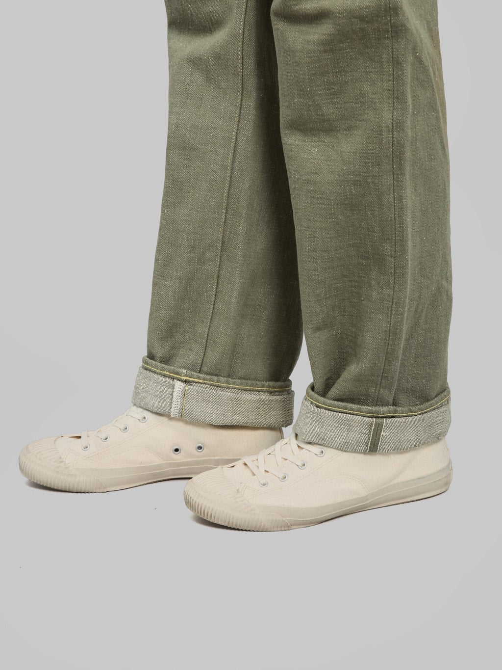 ONI Denim 270 OLD18 Olive Denim 18oz Neat Straight Jeans selvedge