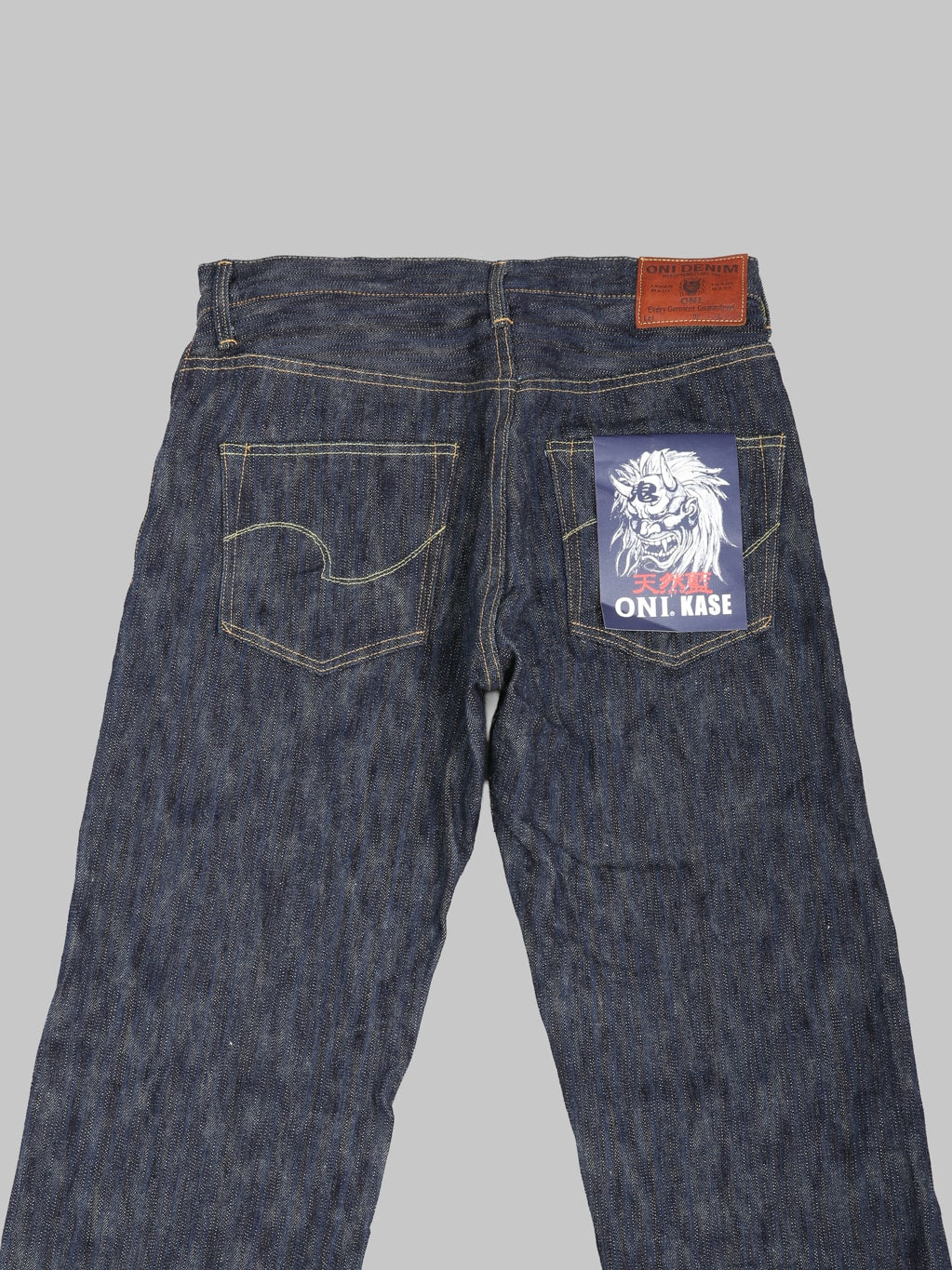 ONI Denim 270 Kase 16oz Natural Indigo Regular Straight Jeans back pockets