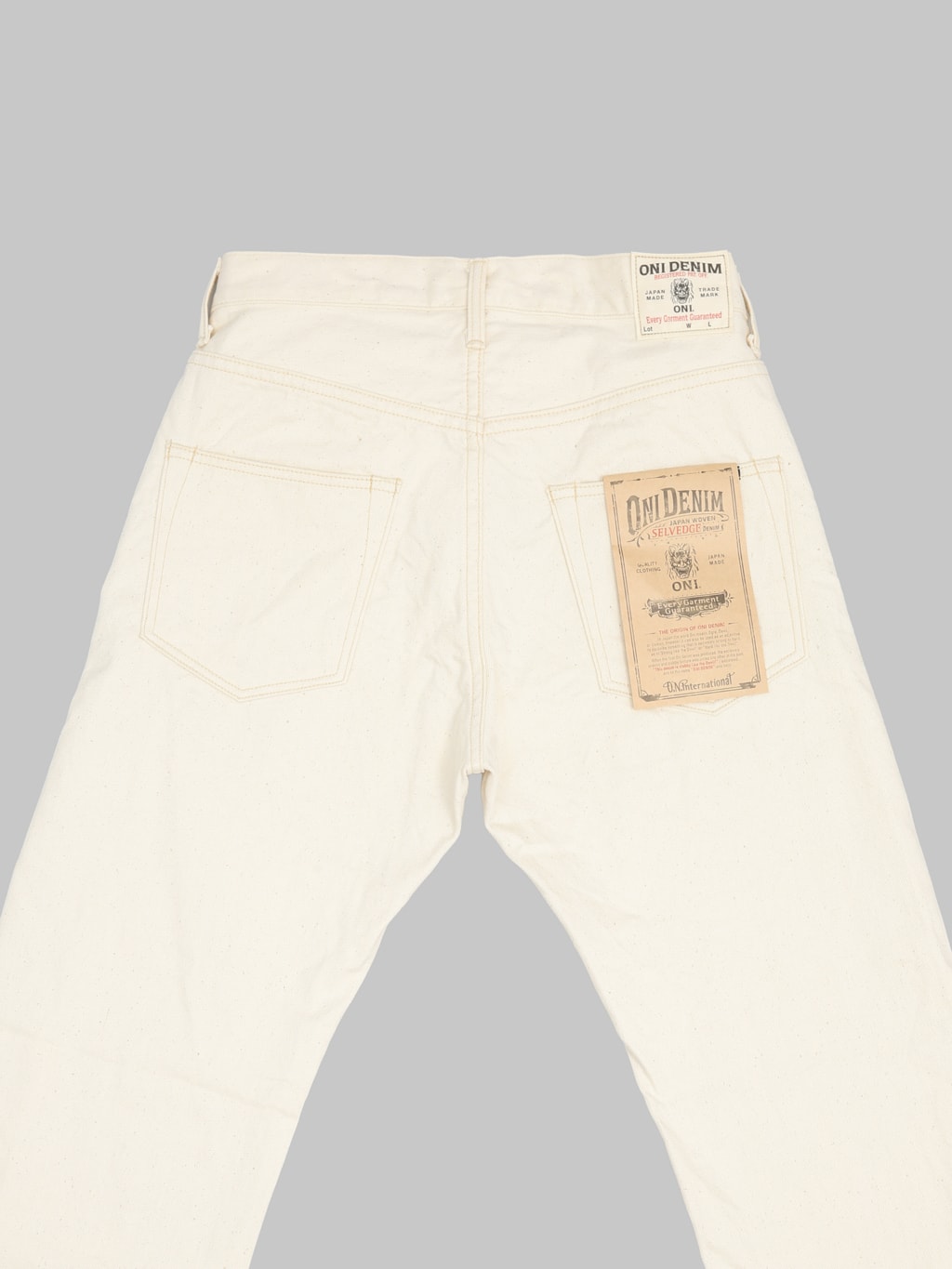 ONI Denim 271-ECRU 12.4oz Organic Cotton Just Right Straight Jeans Ecru