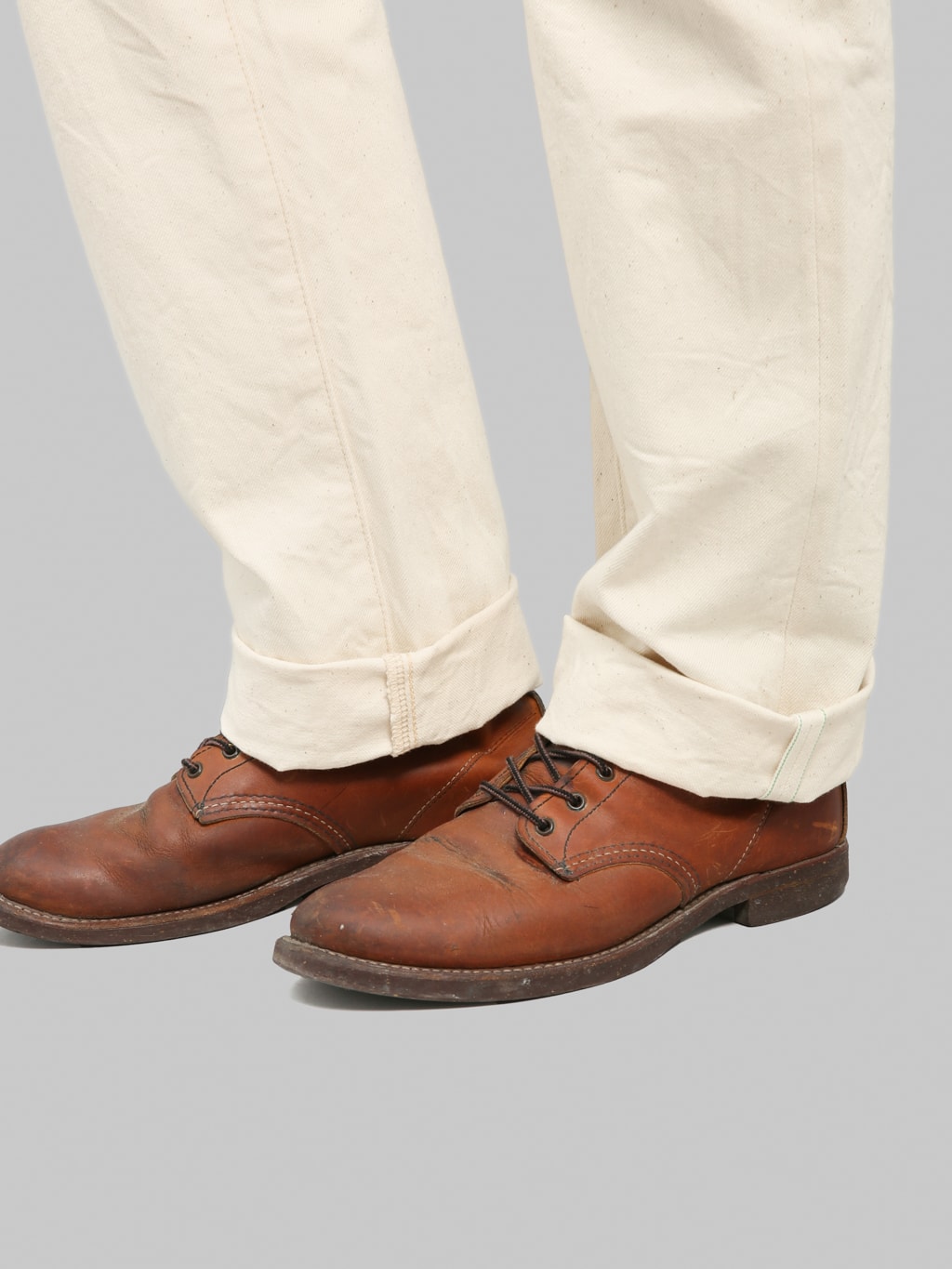 ONI Denim 271-ECRU 12.4oz Organic Cotton Just Right Straight Jeans Ecru
