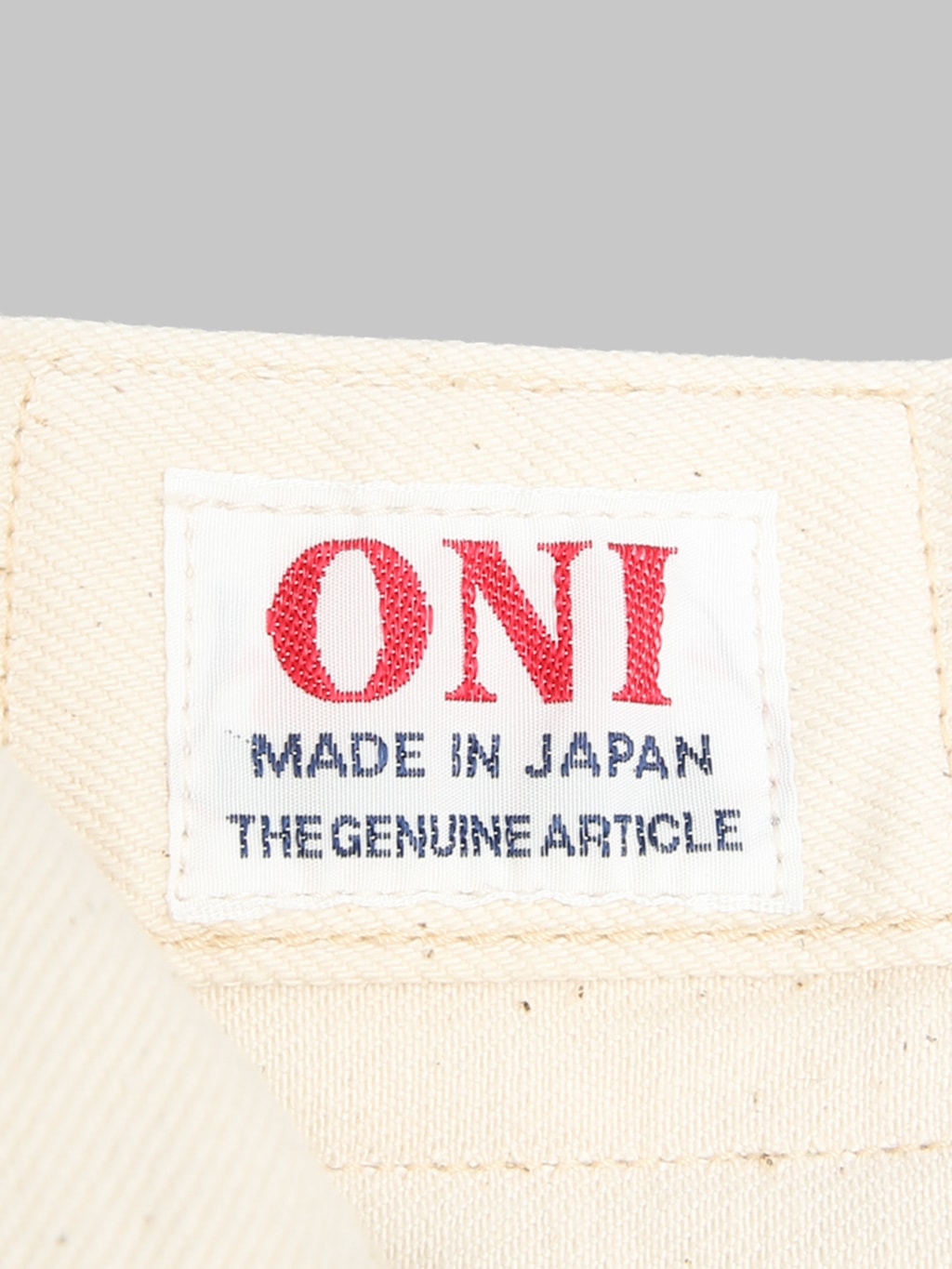 ONI Denim 271-ECRU 12.4oz Organic Cotton Just Right Straight Jeans Ecru