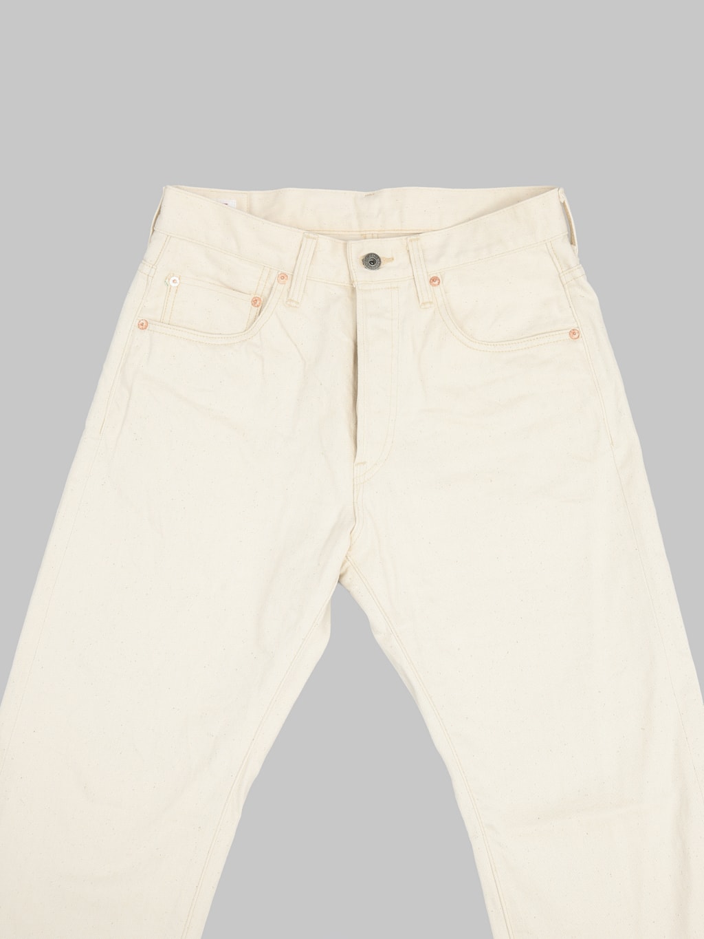 ONI Denim 271-ECRU 12.4oz Organic Cotton Just Right Straight Jeans Ecru
