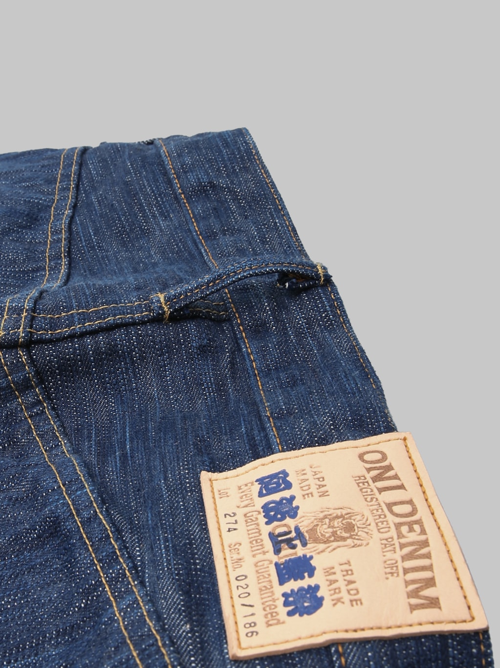 ONI 274 Awa Natural Indigo Regular Straight Jeans belt loop