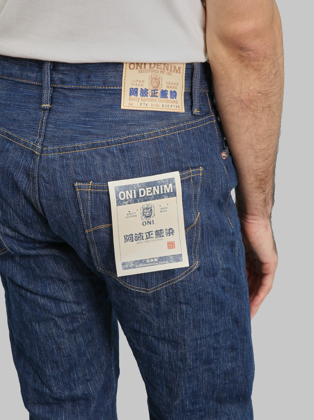 ONI 274 Awa Natural Indigo Regular Straight Jeans pocket