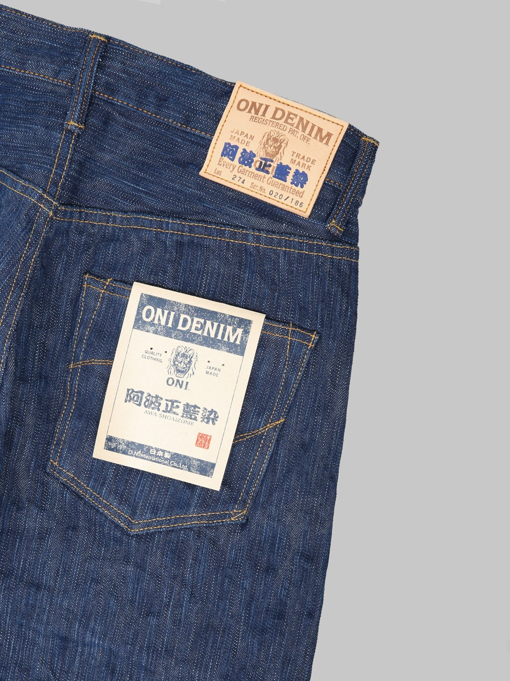 ONI 274 Awa Natural Indigo Regular Straight Jeans pocket
