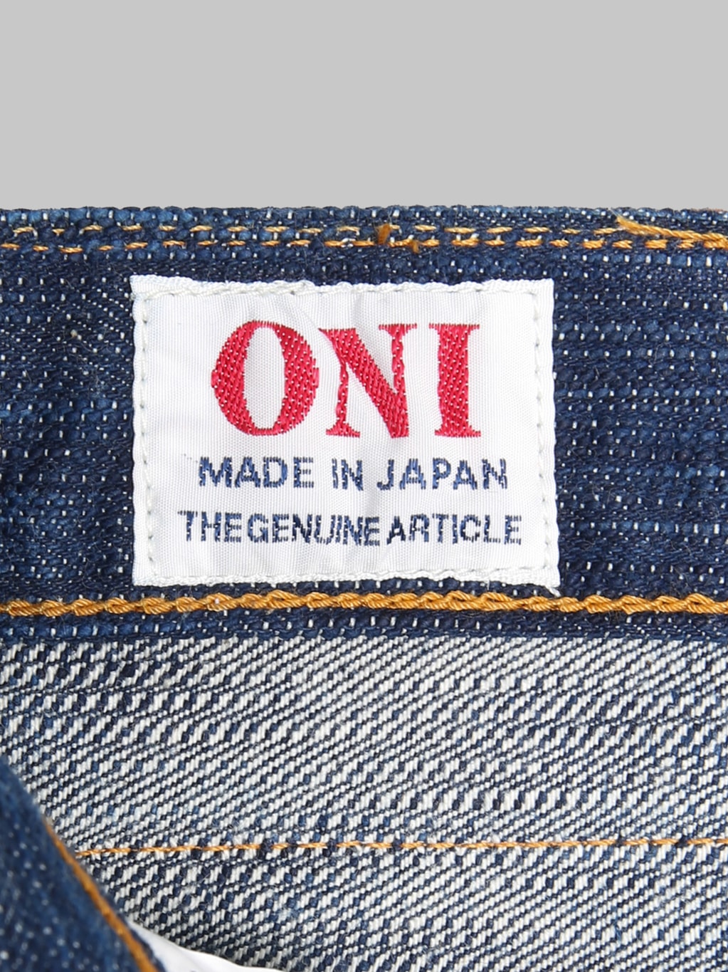 ONI 274 Awa Natural Indigo Regular Straight Jeans tag