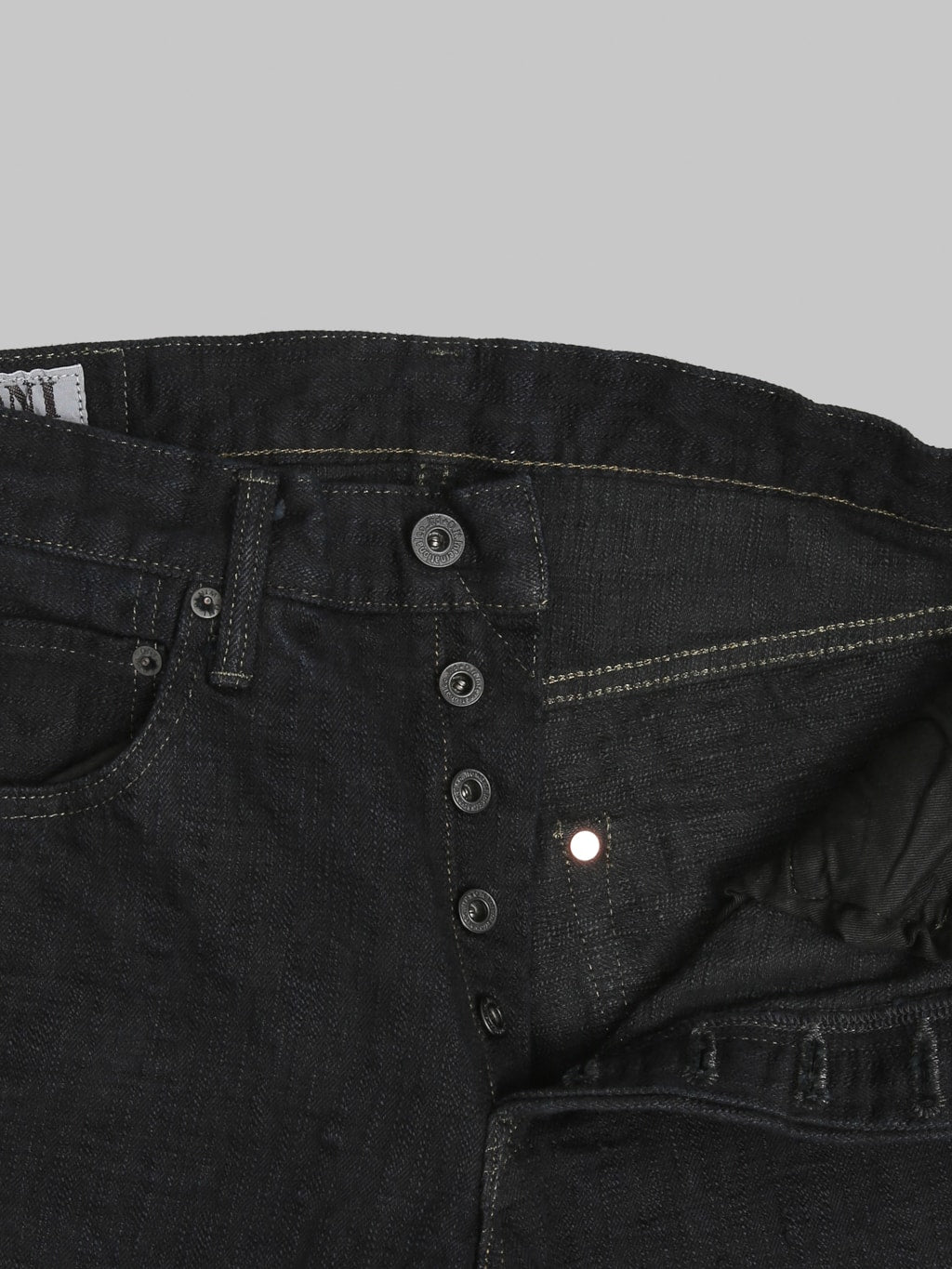 ONI Denim 277 "Bumpy Denim" 17oz Just Right Straight Jeans Kuro