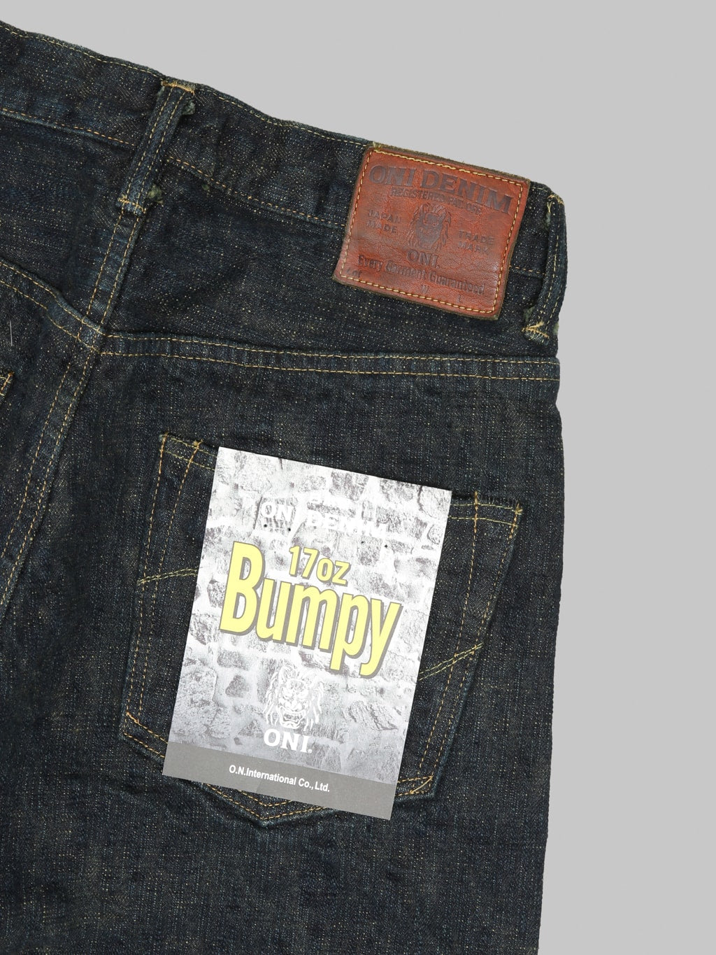 ONI Denim 277 "Bumpy Denim" 17oz Just Right Straight Jeans Kusaki