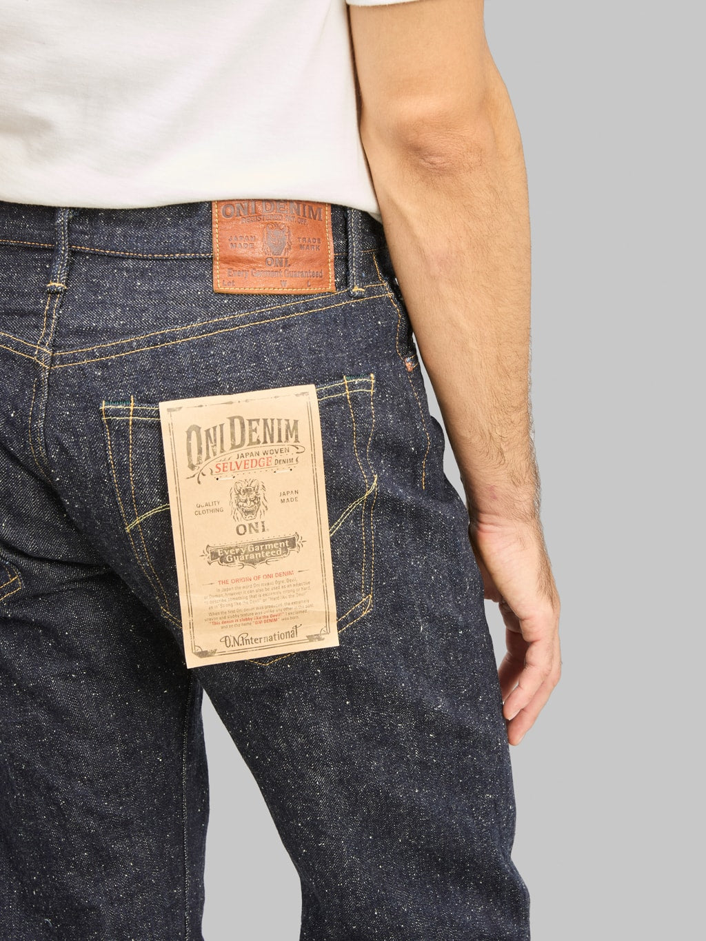 ONI Denim 288 NEP Regular Straight Jeans back pocket