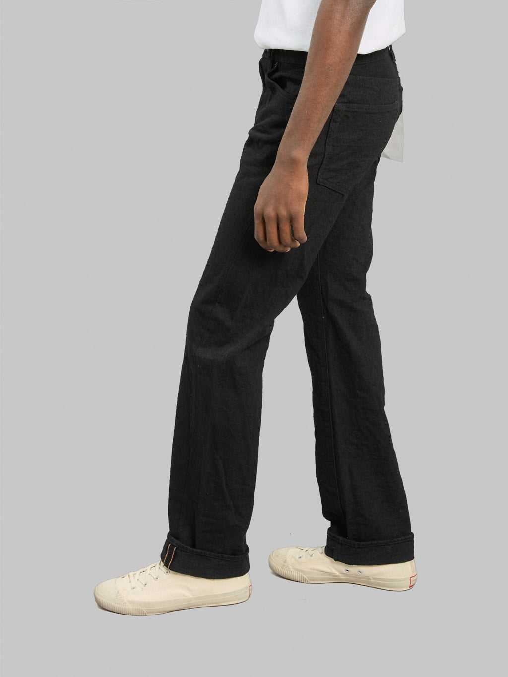 ONI Denim 288CCD BKBK 15oz Kabuki Regular Straight Jeans side fit