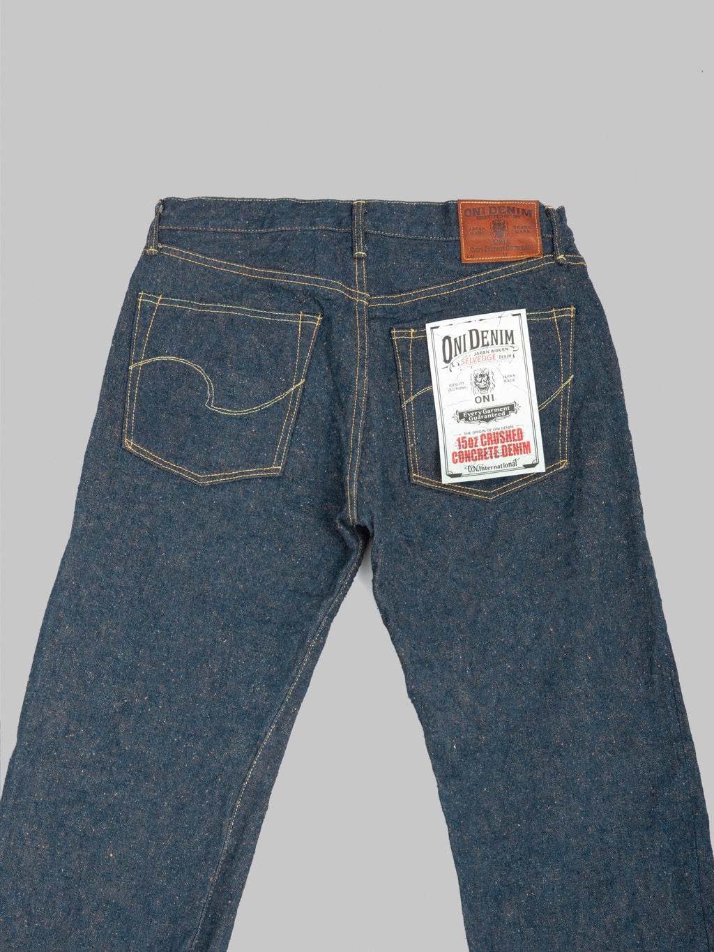 ONI Denim 288CCD-MOCA "Crushed Concrete Denim Moca Weft" 15oz Regular Straight Jeans