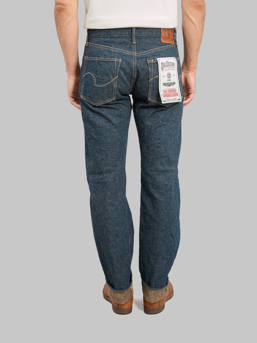 ONI Denim 288CCD-MOCA "Crushed Concrete Denim Moca Weft" 15oz Regular Straight Jeans