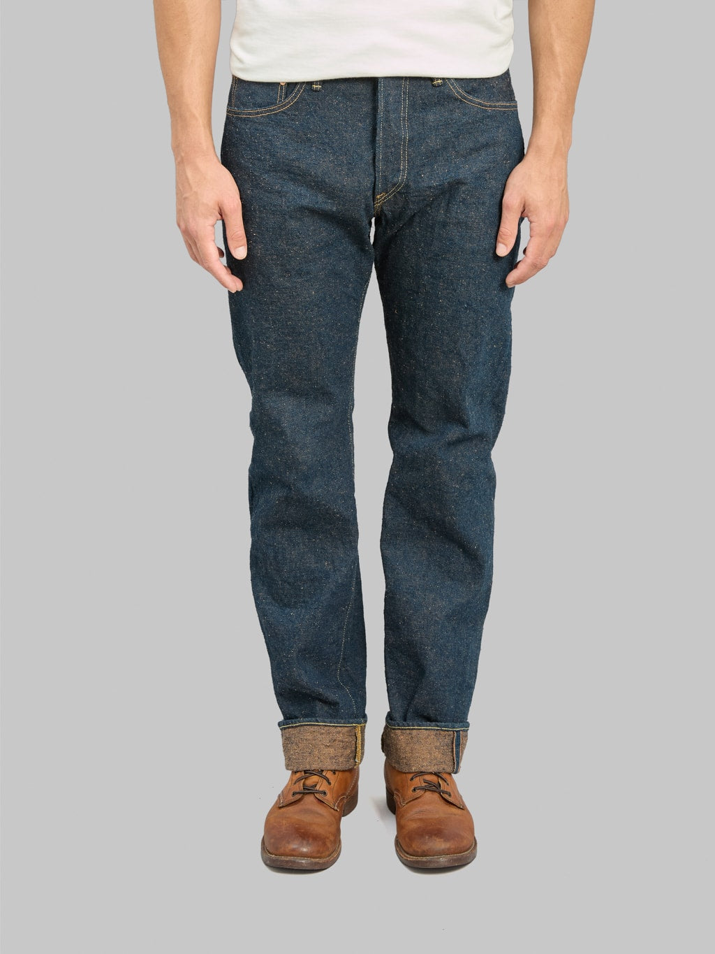 ONI Denim 288CCD-MOCA "Crushed Concrete Denim Moca Weft" 15oz Regular Straight Jeans