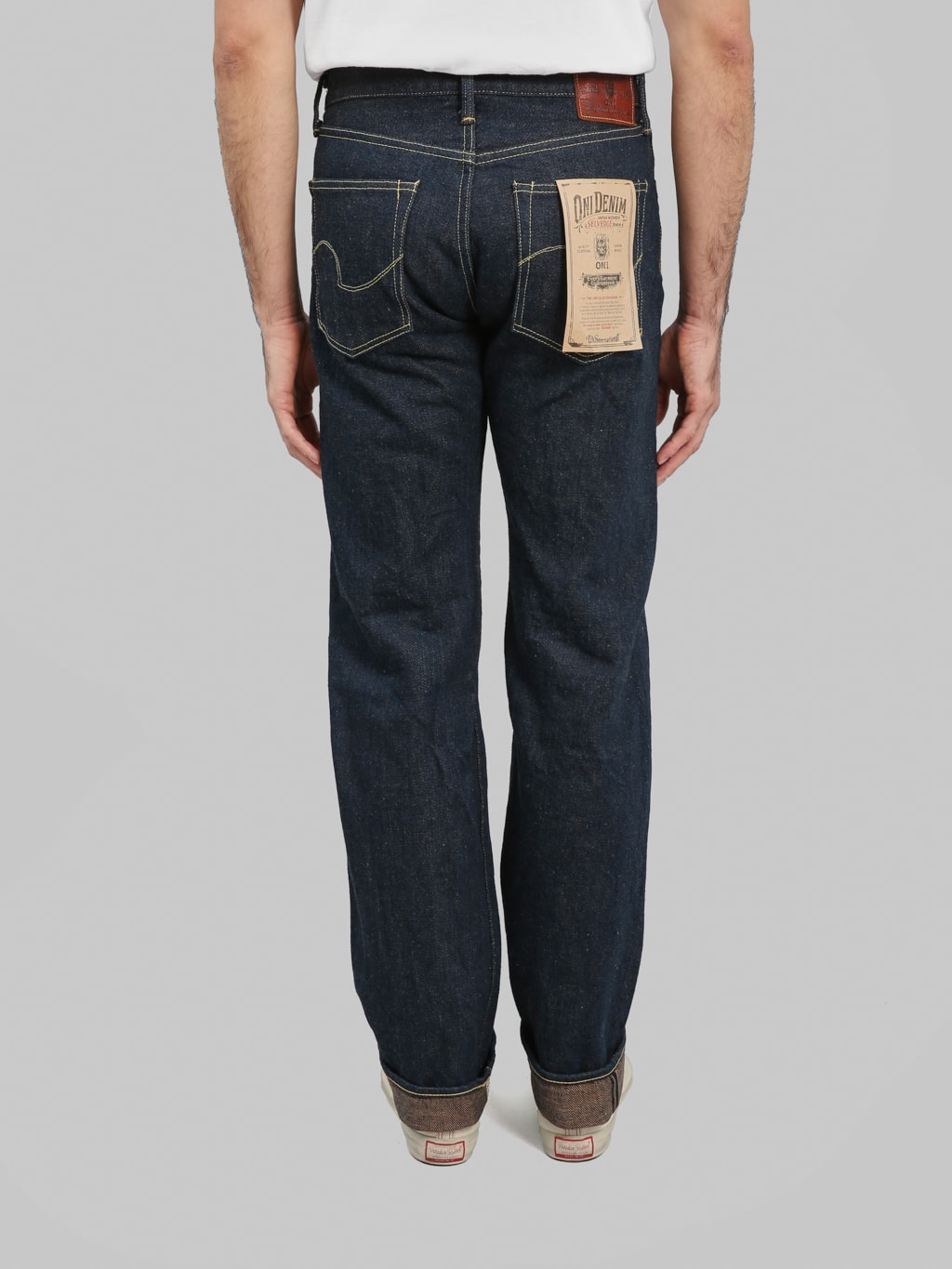 ONI Denim 288ZRLBR Secret Denim Brown Weft Straight Jeans back rise