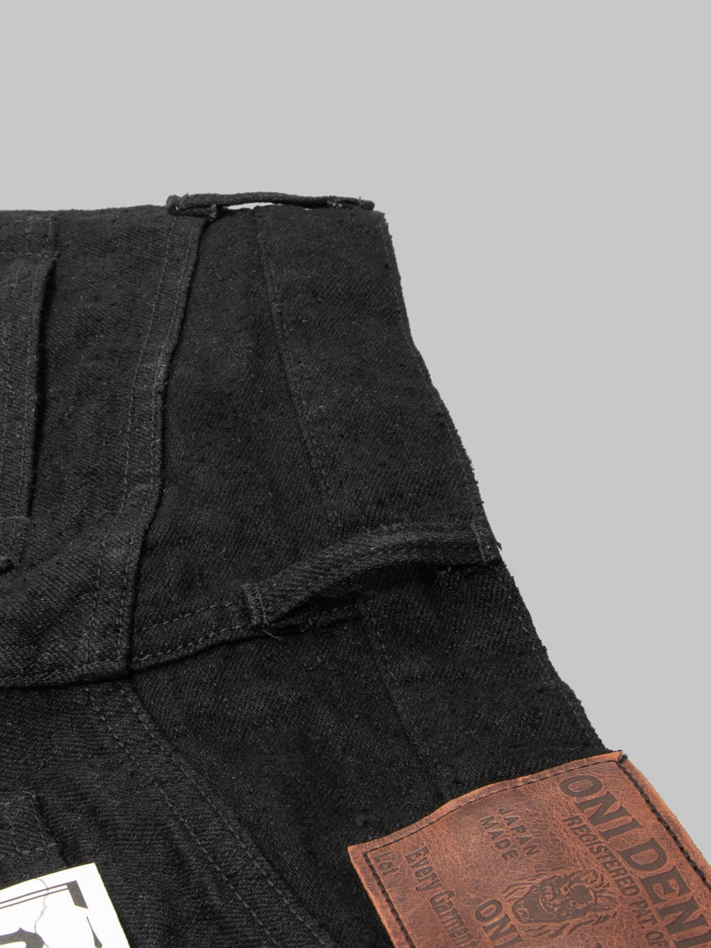 ONI Denim CCD Black x Black Kabuki Relaxed Tapered Jeans belt loop