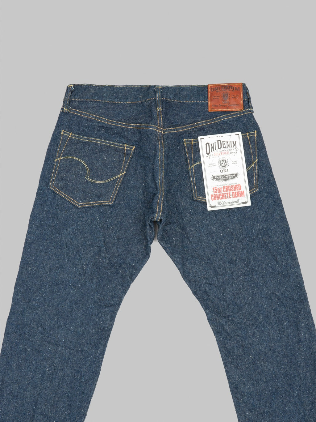 ONI Denim 622CCD-GOLV "Crushed Concrete Denim Grayish Olive Weft" 15oz Relaxed Tapered Jeans