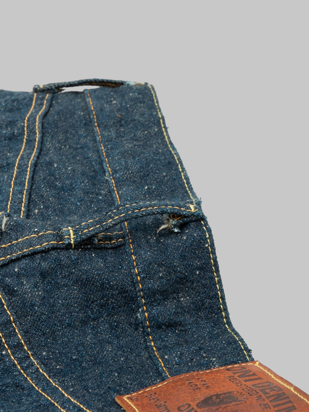 ONI Denim 622CCD-GOLV "Crushed Concrete Denim Grayish Olive Weft" 15oz Relaxed Tapered Jeans