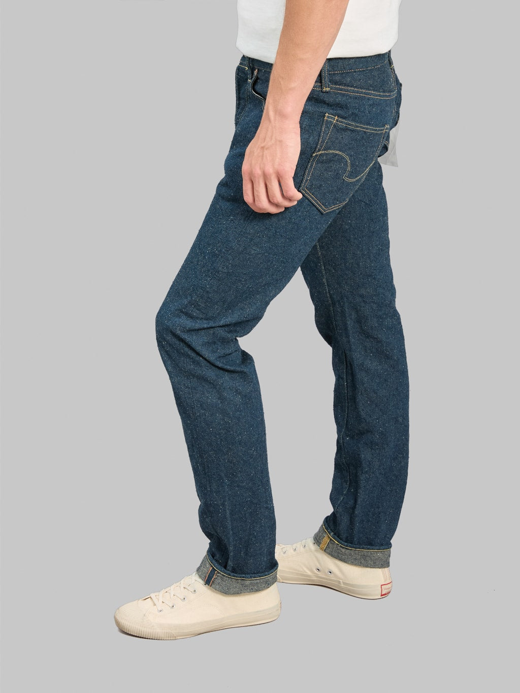 ONI Denim 622CCD-GOLV "Crushed Concrete Denim Grayish Olive Weft" 15oz Relaxed Tapered Jeans