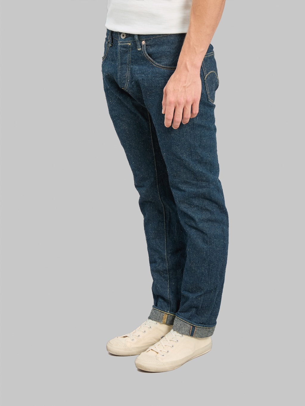 ONI Denim 622CCD-GOLV "Crushed Concrete Denim Grayish Olive Weft" 15oz Relaxed Tapered Jeans