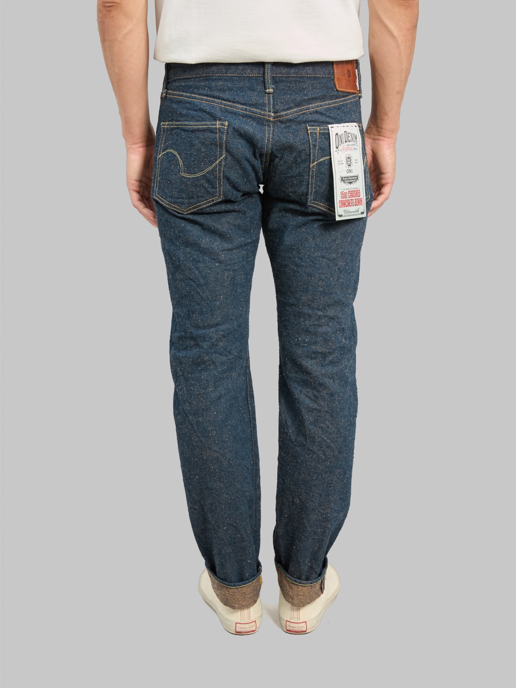 ONI Denim 622CCD-MOCA "Crushed Concrete Denim Moca Weft" 15oz Relaxed Tapered Jeans