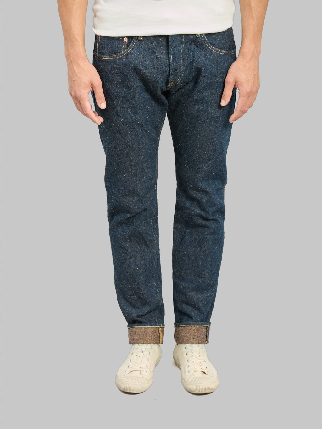 ONI Denim 622CCD-MOCA "Crushed Concrete Denim Moca Weft" 15oz Relaxed Tapered Jeans