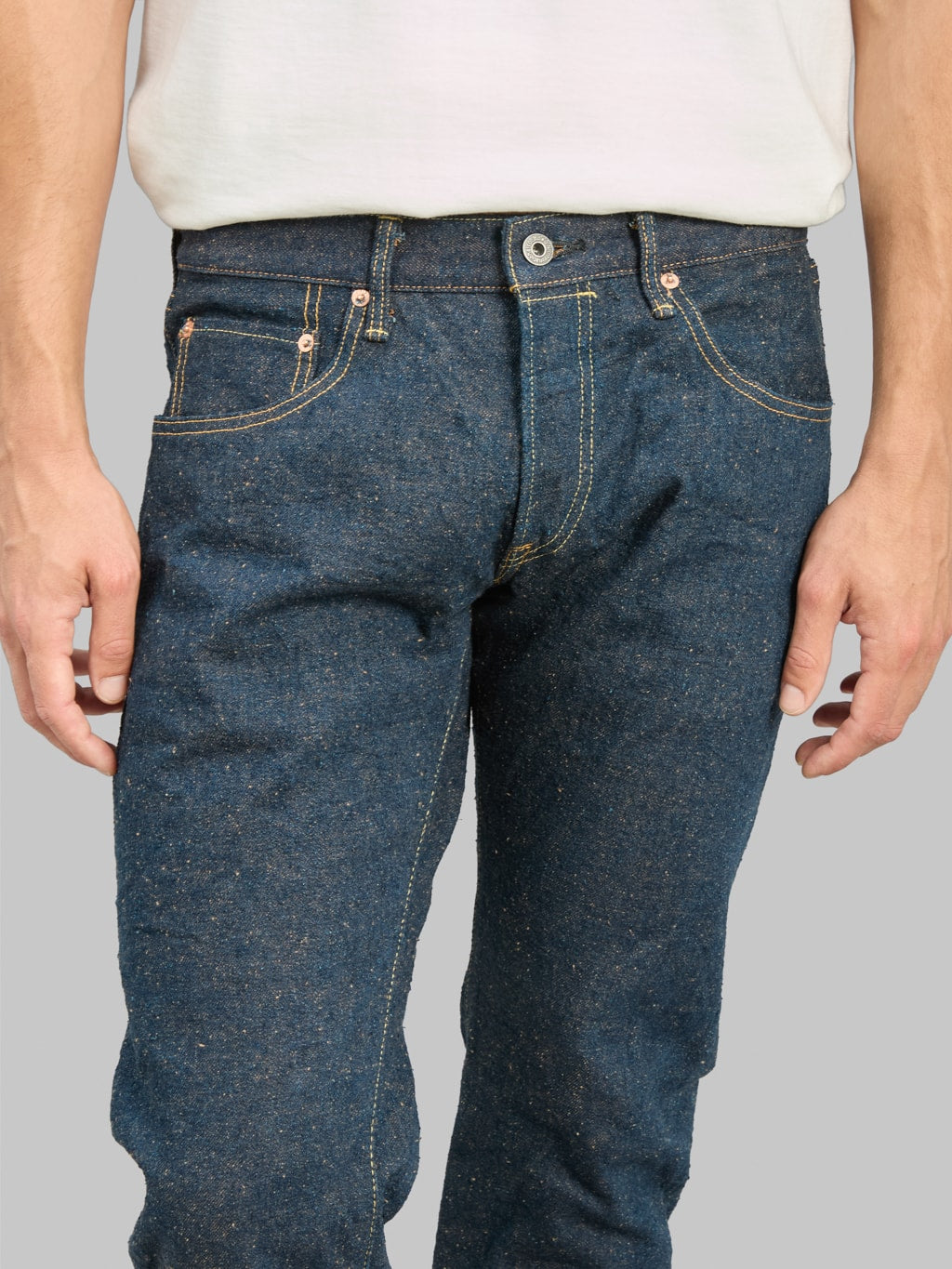 ONI Denim 622CCD-MOCA "Crushed Concrete Denim Moca Weft" 15oz Relaxed Tapered Jeans