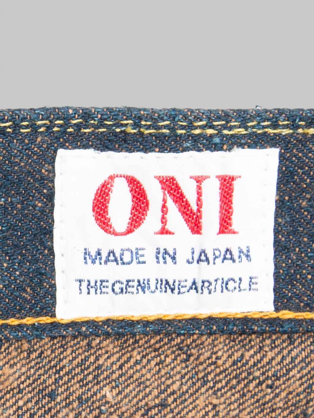ONI Denim 622CCD-MOCA "Crushed Concrete Denim Moca Weft" 15oz Relaxed Tapered Jeans