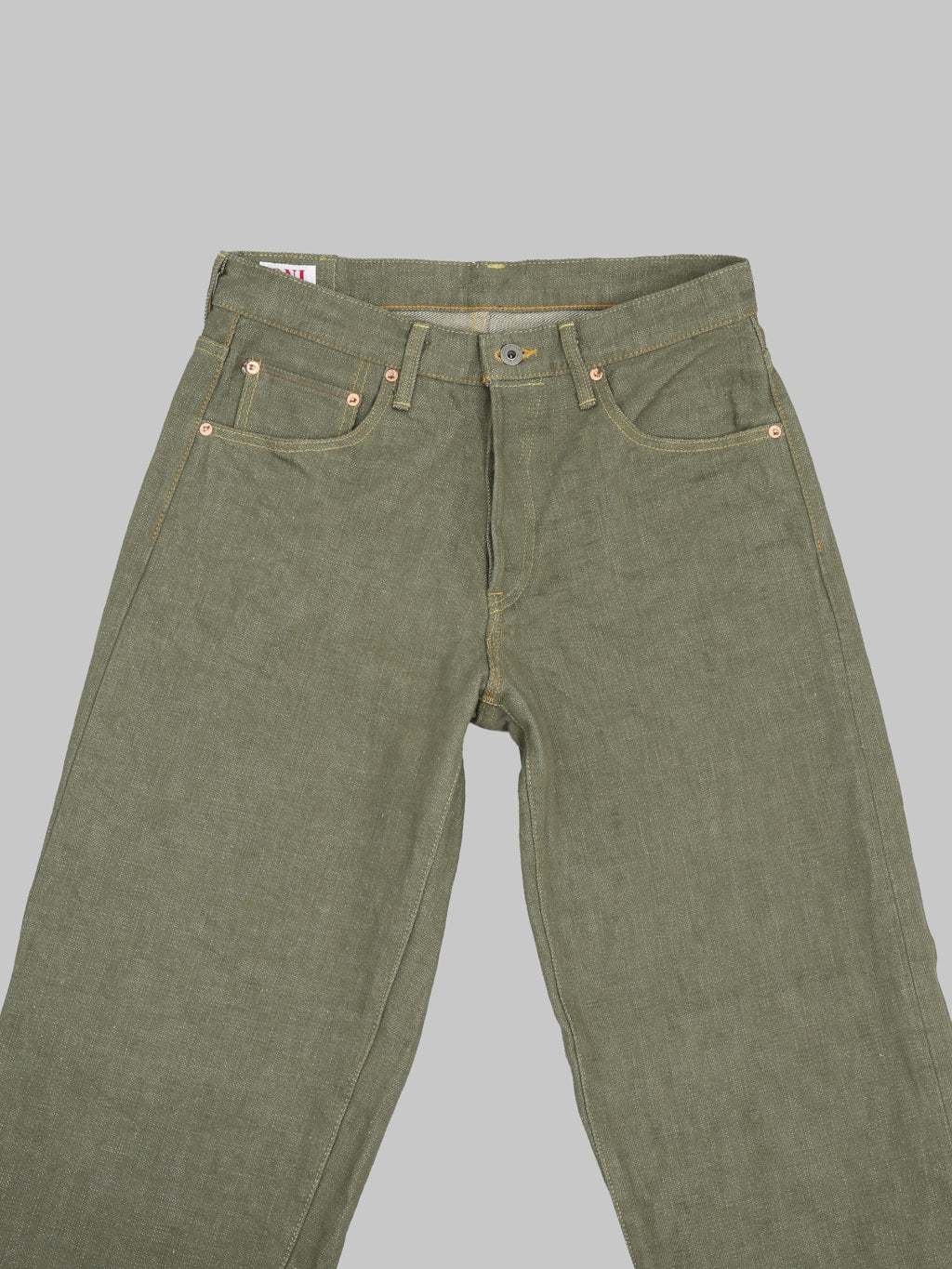 ONI Denim 822OLD18 Olive Denim Super Wide Olive Jeans waist