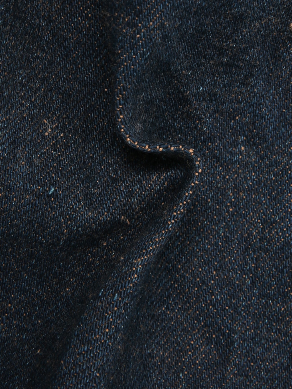 ONI Denim 822ZRLBR Secret Denim Brown Weft Wide Tapered Jeans fabric