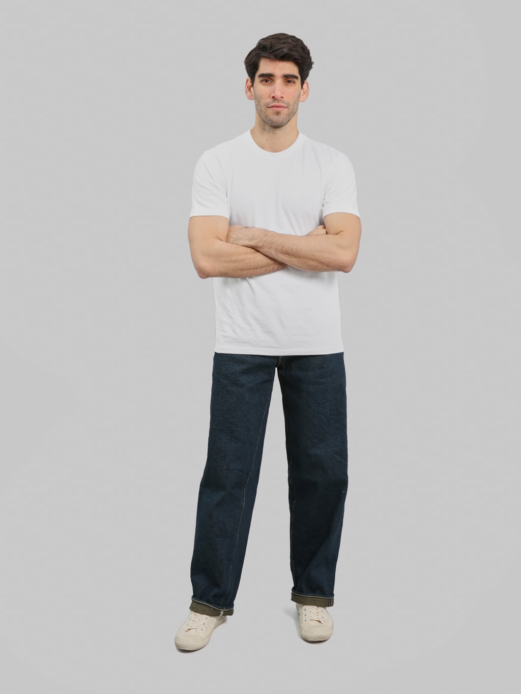 ONI 822 Secret Denim 20oz Olive Weft Wide Tapered Jeans