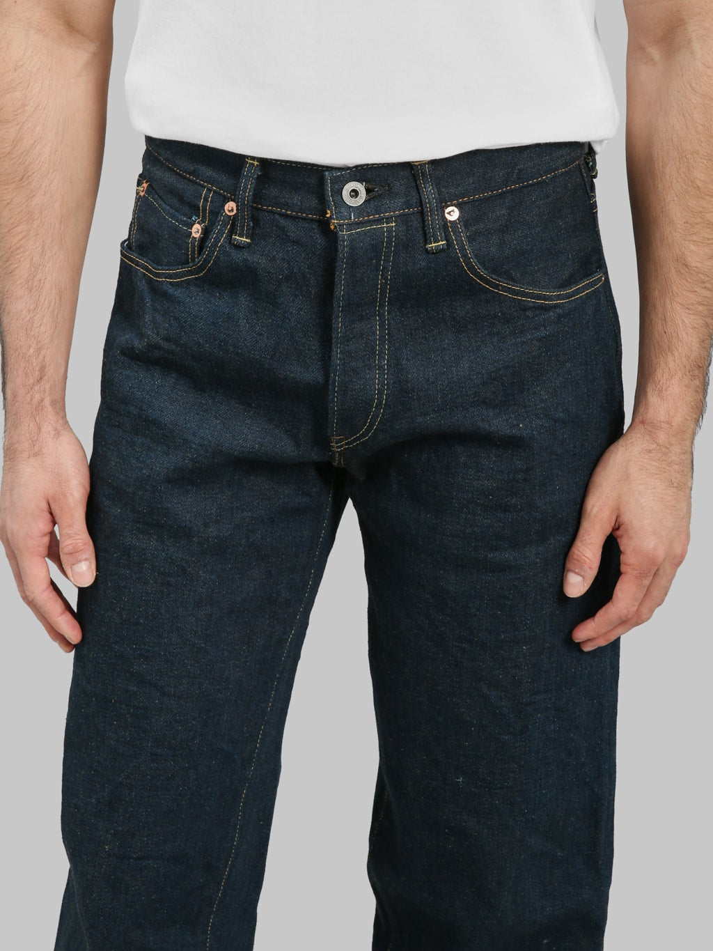 ONI Denim 822ZROLV Secret Denim Olive Weft Wide Tapered inseam