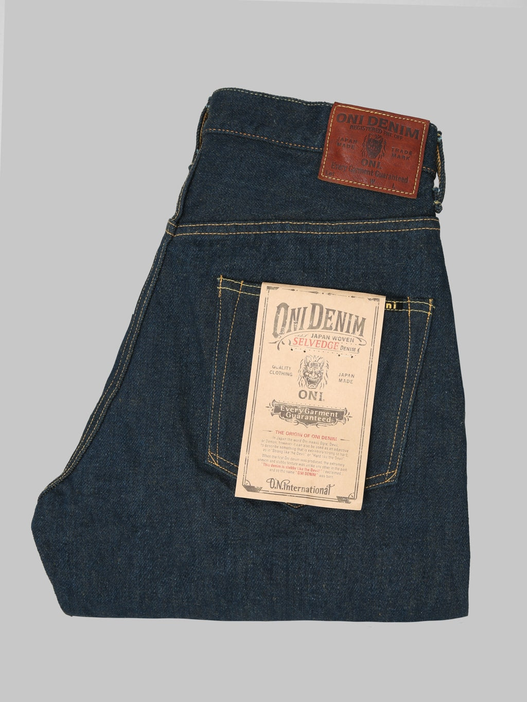 ONI Denim 822ZROLV Secret Denim Olive Weft Wide Tapered jeans