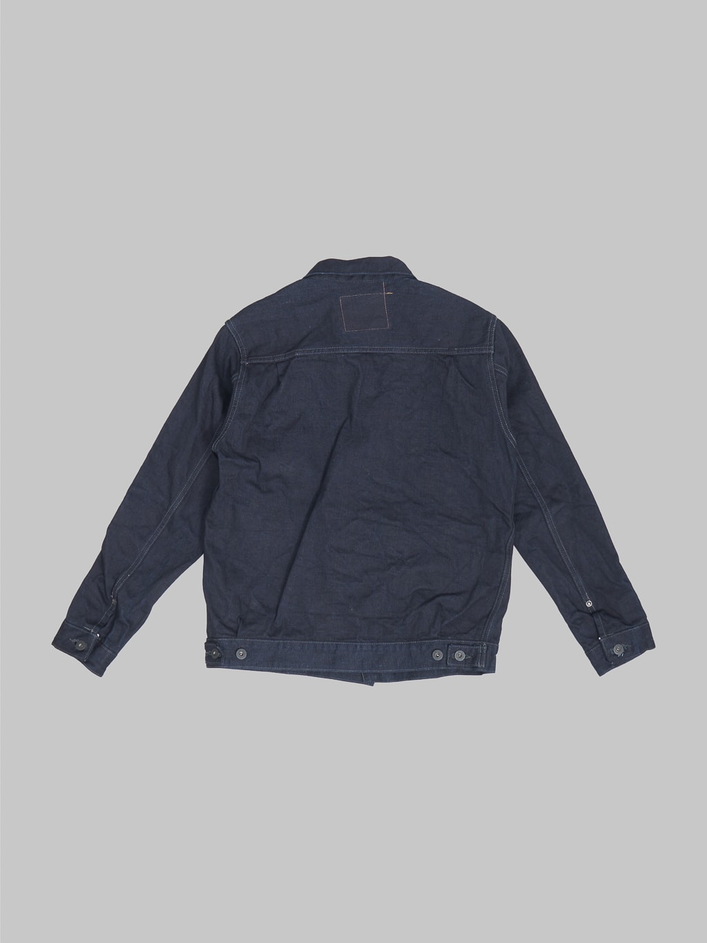 oni black weft 14oz type 2 denim jacket back