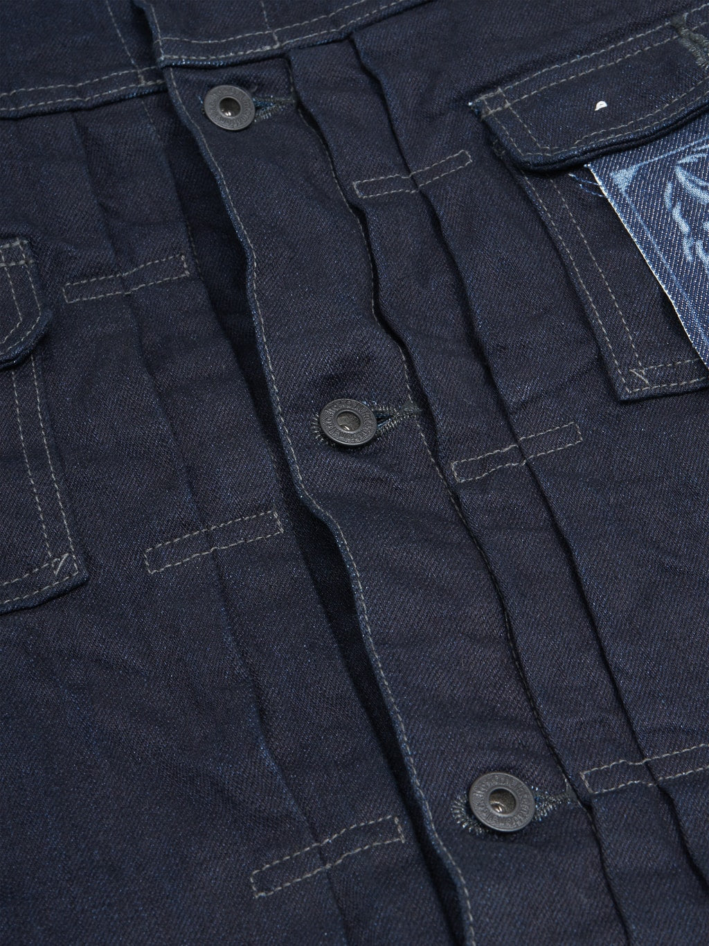 oni black weft 14oz type 2 denim jacket copper buttons