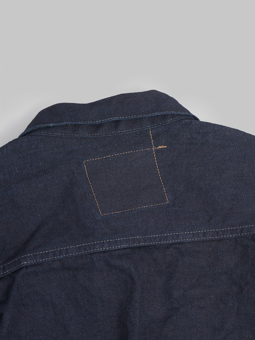 oni black weft 14oz type 2 denim jacket back details