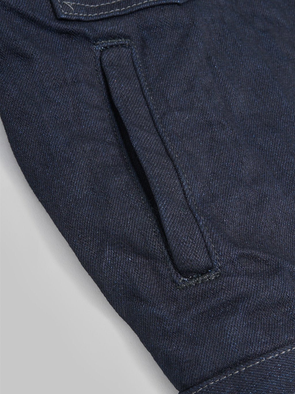 oni black weft 14oz type 2 denim jacket warmer pocket