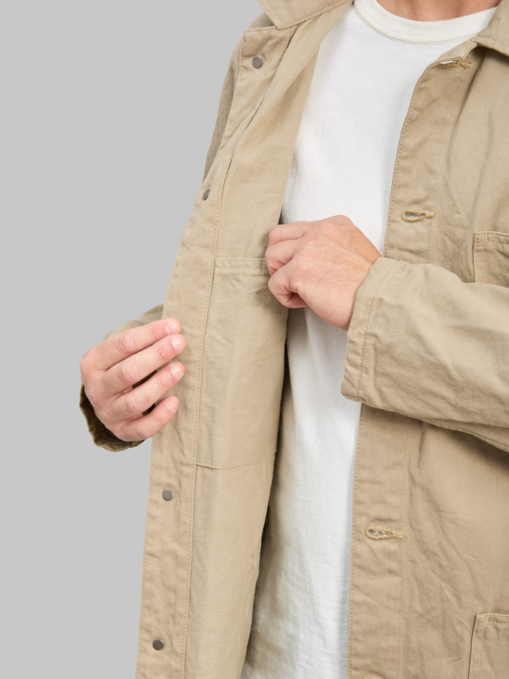 ONI Denim 03500-CHKB Khaki Beige Chino Cloth Coverall